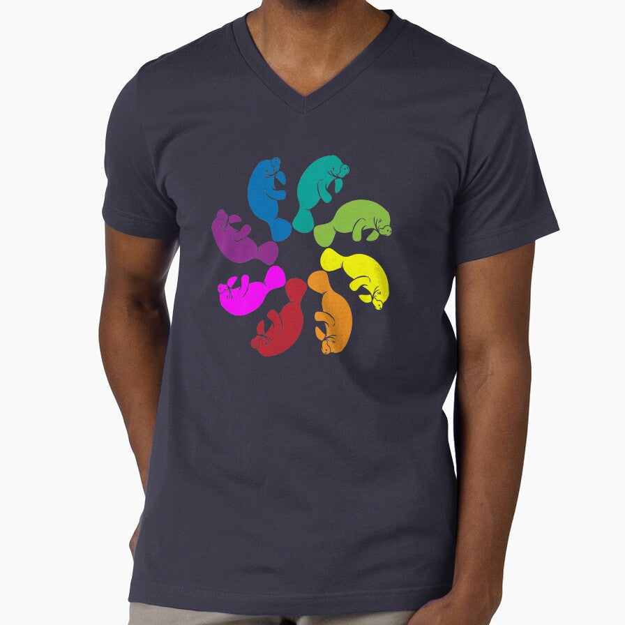 Color: Manatee Rainbow Pinwheel by Peppermint Narwhal