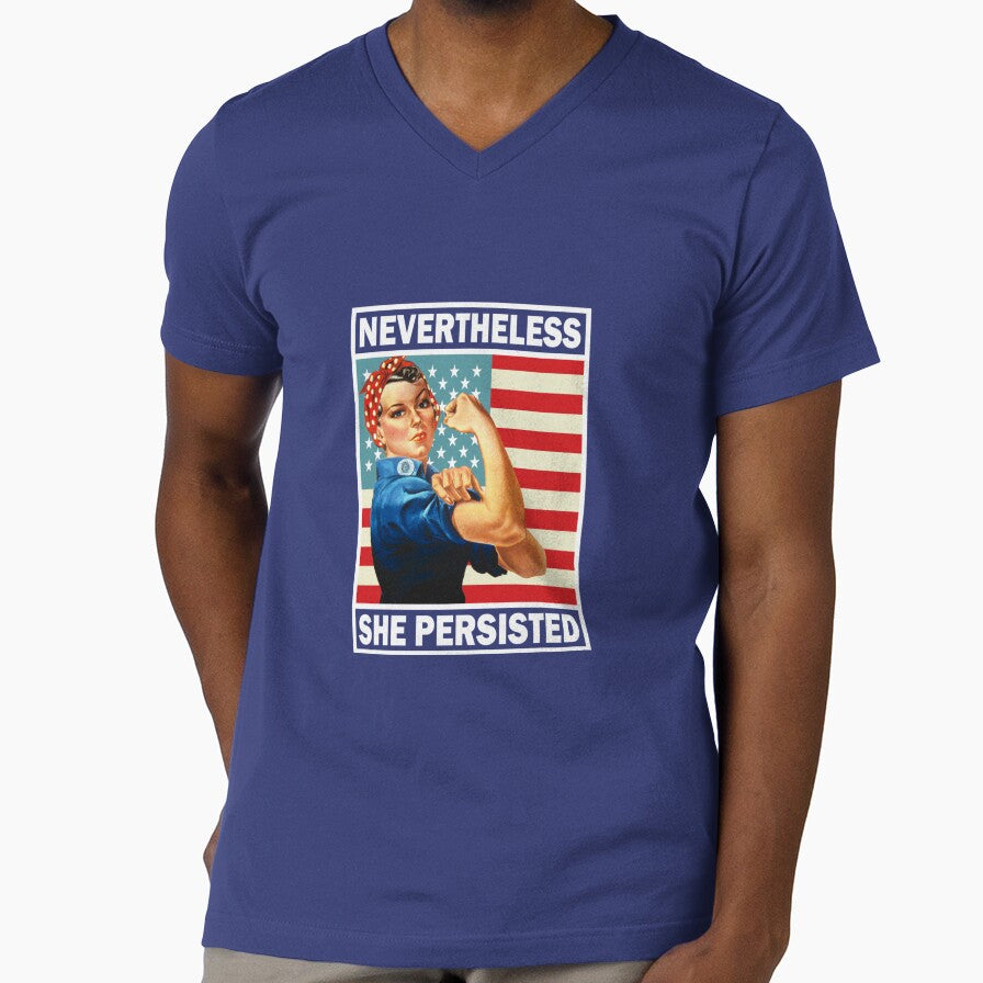 Nevertheless She Persisted Shirt Fitted T-Shirt by ErikBuchholz