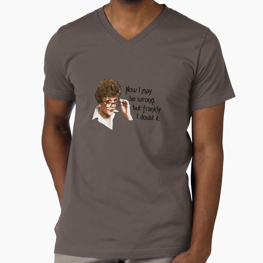 Jessica Fletcher "Murder She Wrote" Quote T-shirt – "Now, I May Be Wrong, But Frankly I Doubt It" by Gumshoe-Studio