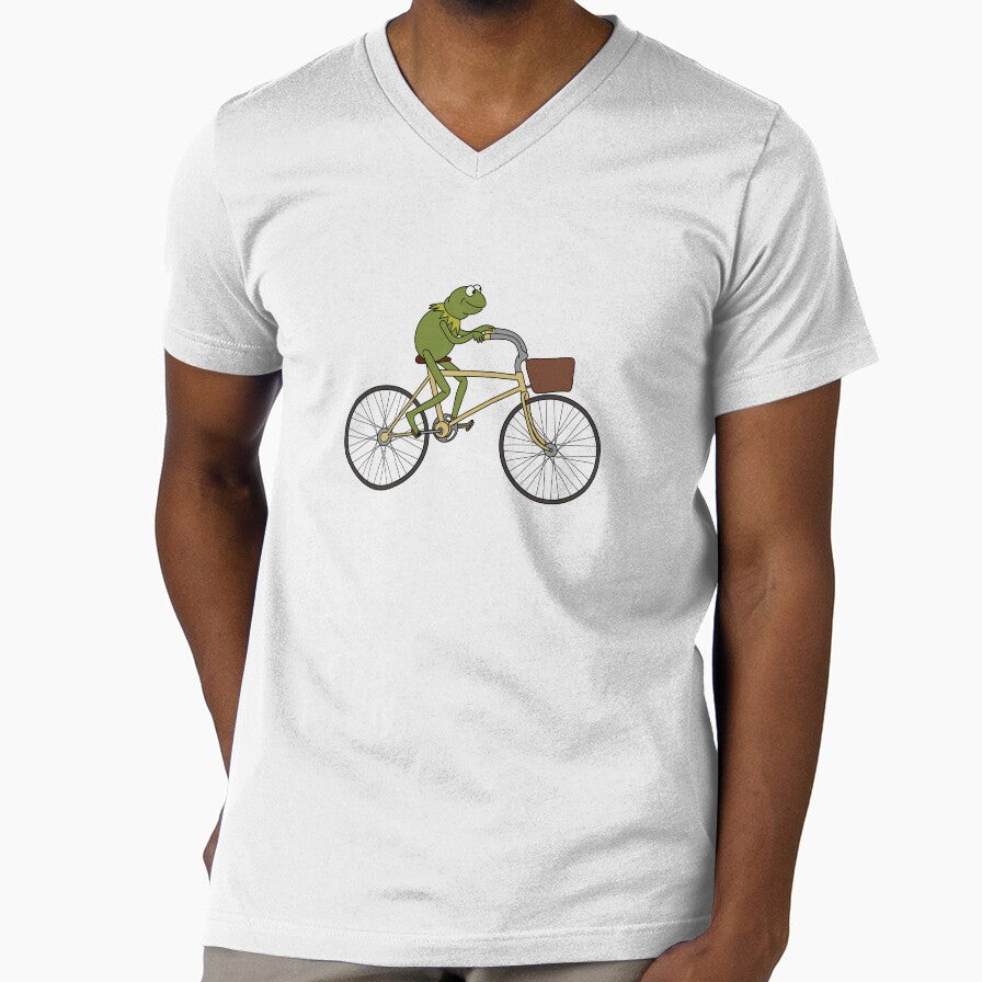 Kermit riding a bike by laurelizabethd