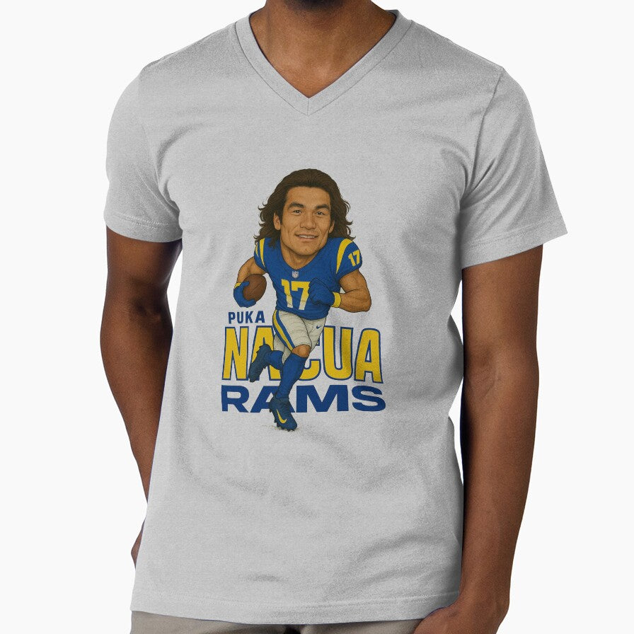 Puka Nacua Rams #17 Caricature Art by TheArtOfCar