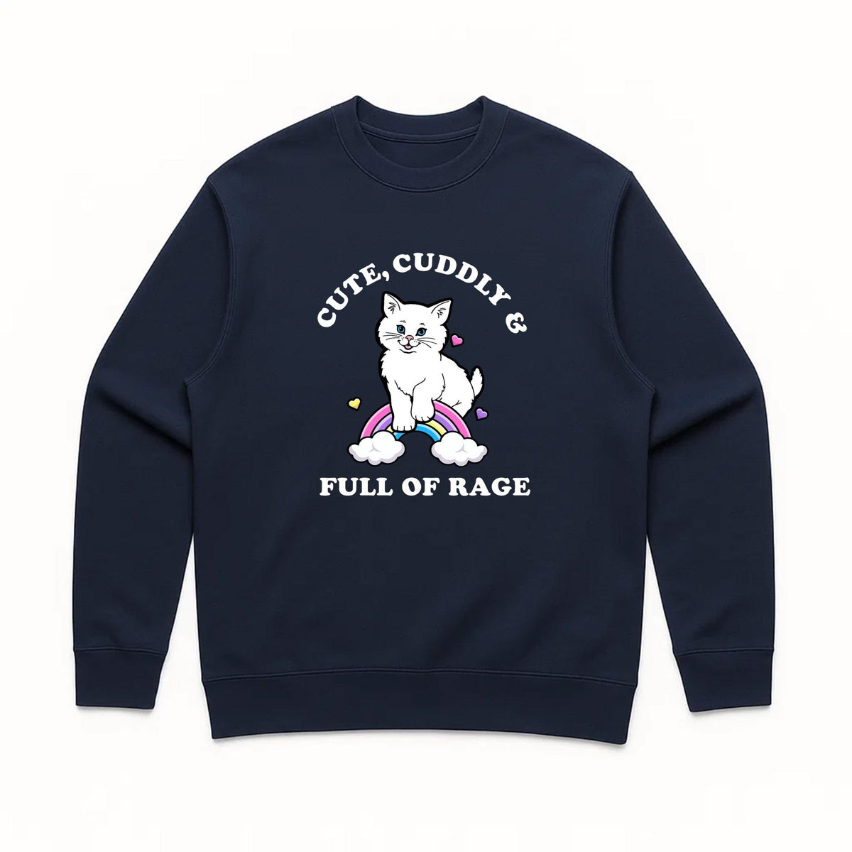 Unisex | Rage Kitty | Crewneck Sweatshirt