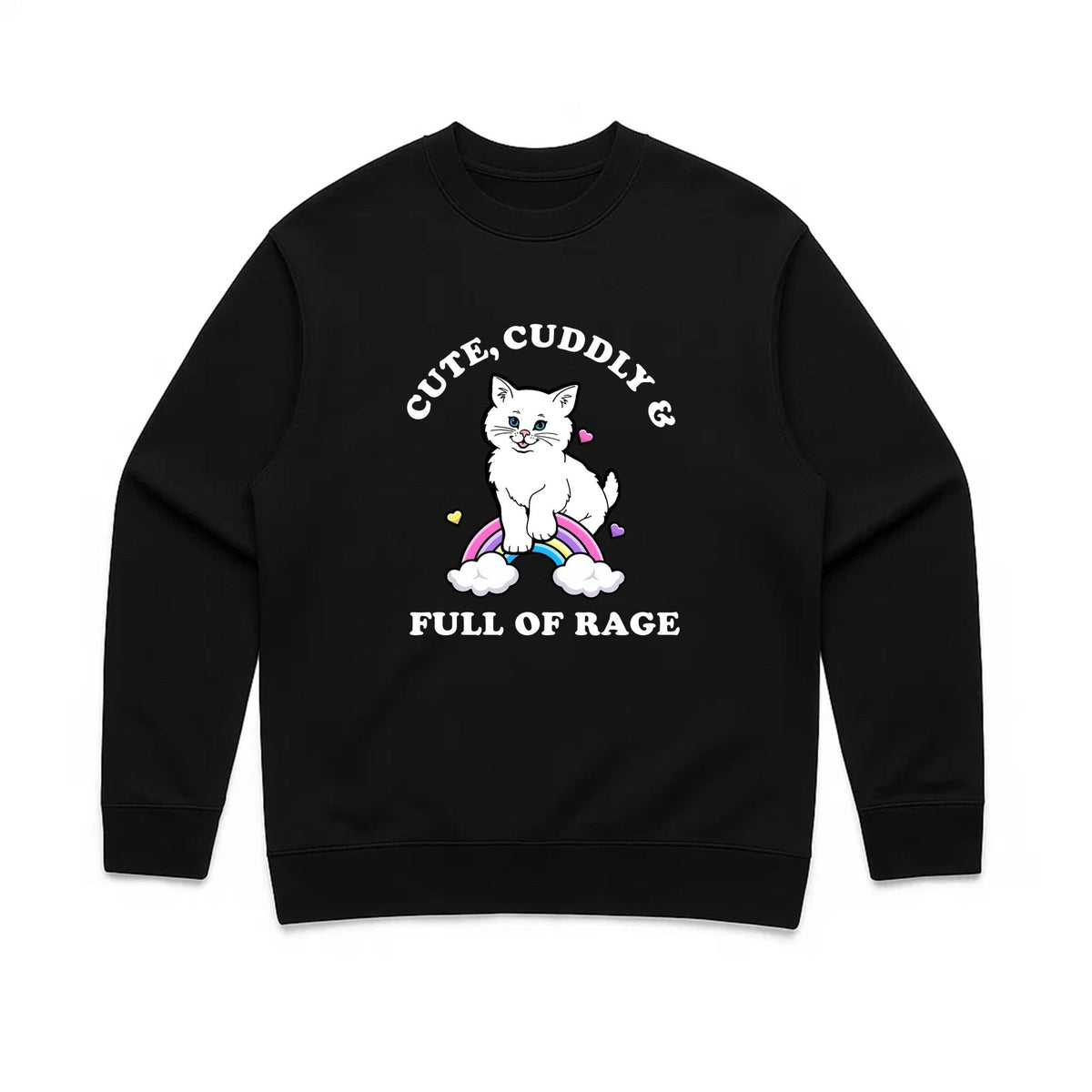 Unisex | Rage Kitty | Crewneck Sweatshirt