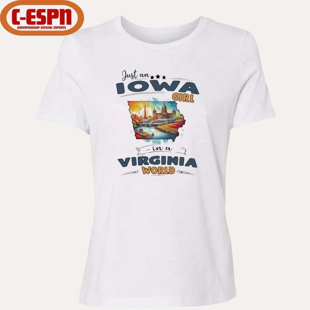 Just An Iowa Girl In A Virginia World Retro Shirt