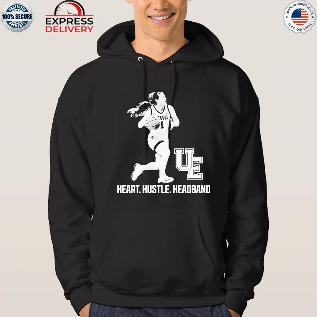 Iowa Wbb Heart Hustle Headband UE Shirt