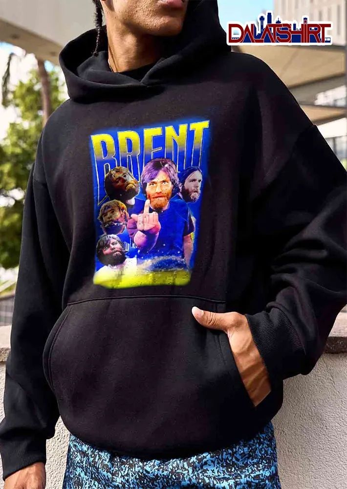 Brent Bearded Man Flipping Middle Finger Photo Collage Bootleg Stars shirt