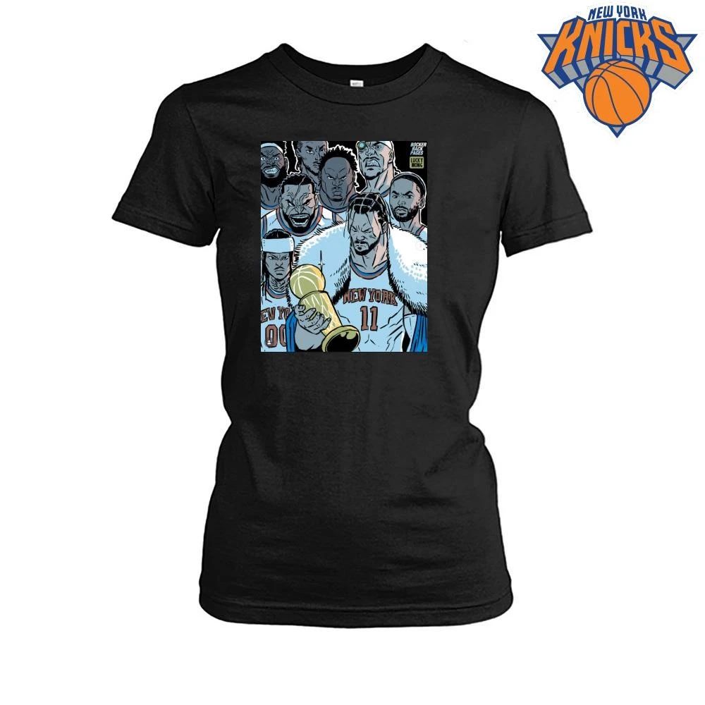New York Knicks Jalen Brunson Larry O’Brien Trophy Comic Anime Bocker Back Pages Lucky Mong NBA Finals 2026 Shirt