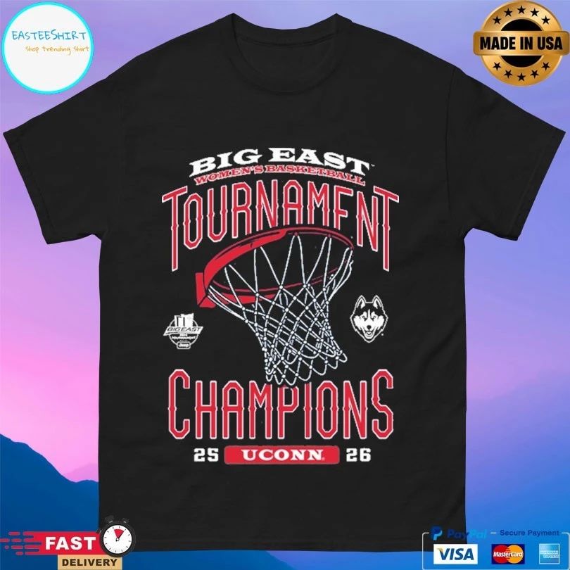 UConn Big East Women’s Basketball Tournament Champions 25-26 T-shirts