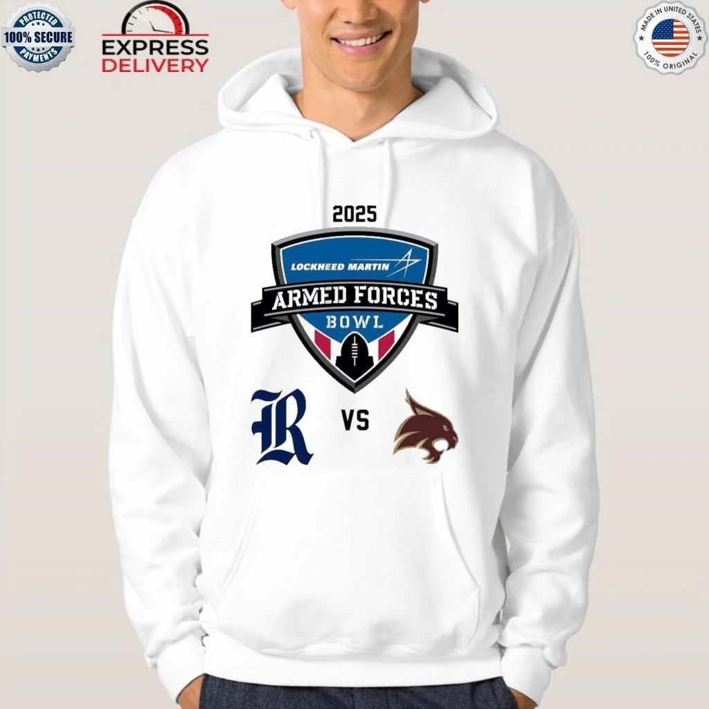 Rice Owls vs Texas State Bobcats 2025 Armed Forces Bowl Matchup Shirt