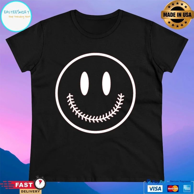 Baseball Smiley Face T-shirts