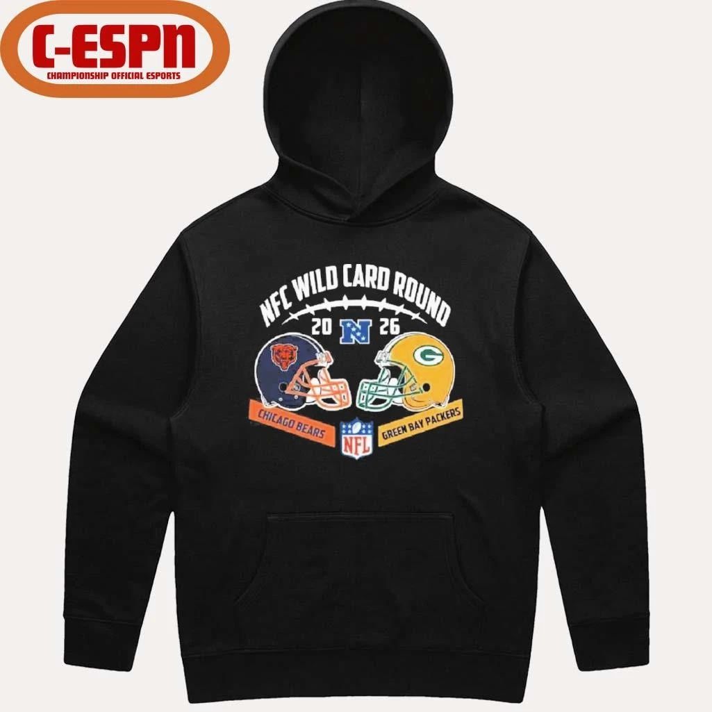 Bears Vs Packers NFC Wild Card Round Helmet Matchup T-Shirt