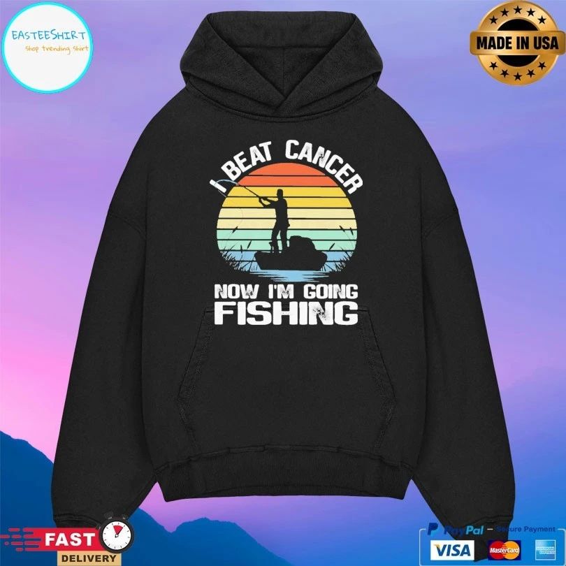 I Beat Cancer Now I’m Going Fishing Vintage T-shirt