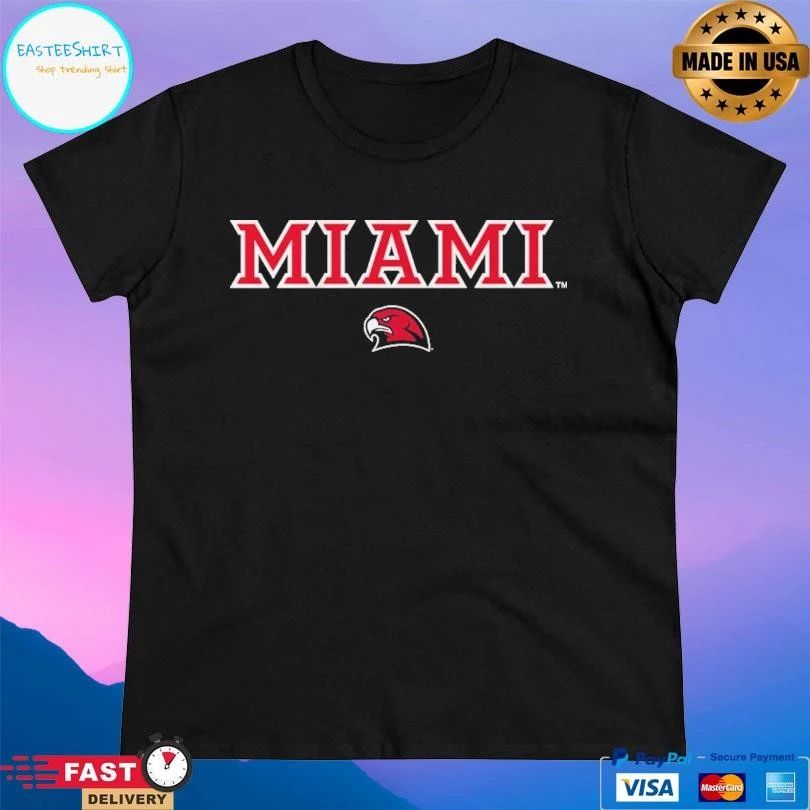 Miami Oh Redhawks Basketball Wordmark T-shirts