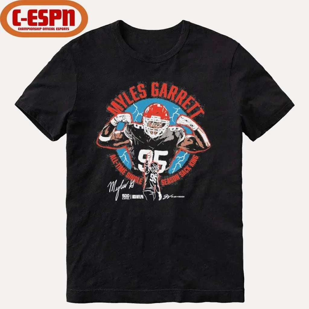 Myles Garrett Cleveland All-Time Sack King T-Shirt