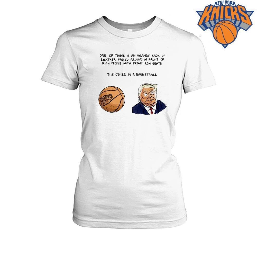 Donald Trump Funny Political Satire New York Knicks Basketball Caricature Meme NBA Finals 2026 Shirt