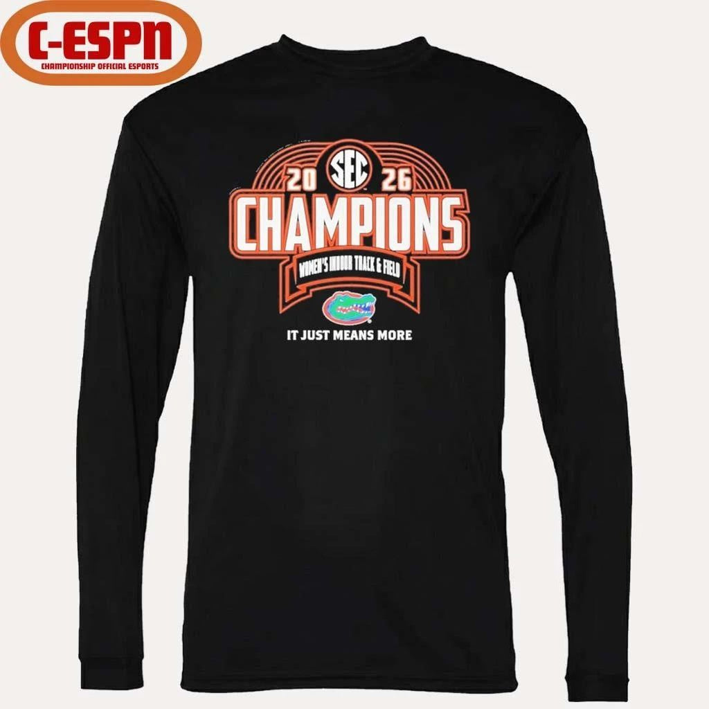 Florida Gators 2026 SEC Women’s Indoor Track & Field Champions Locker Room T-Shirt