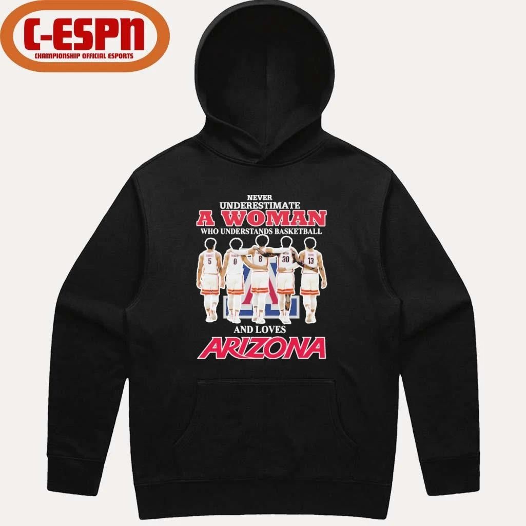 Never Underestimate A Woman Who Understands Basketball And Loves Arizona Men’s Basketball Shirt