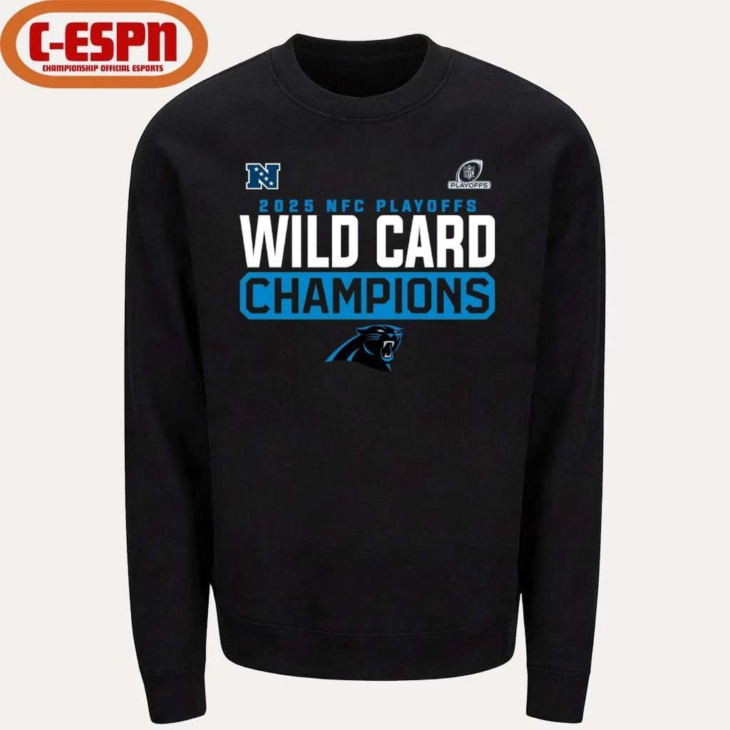Carolina Panthers 2025-26 NFC Wild Card Playoffs Champions Shirt