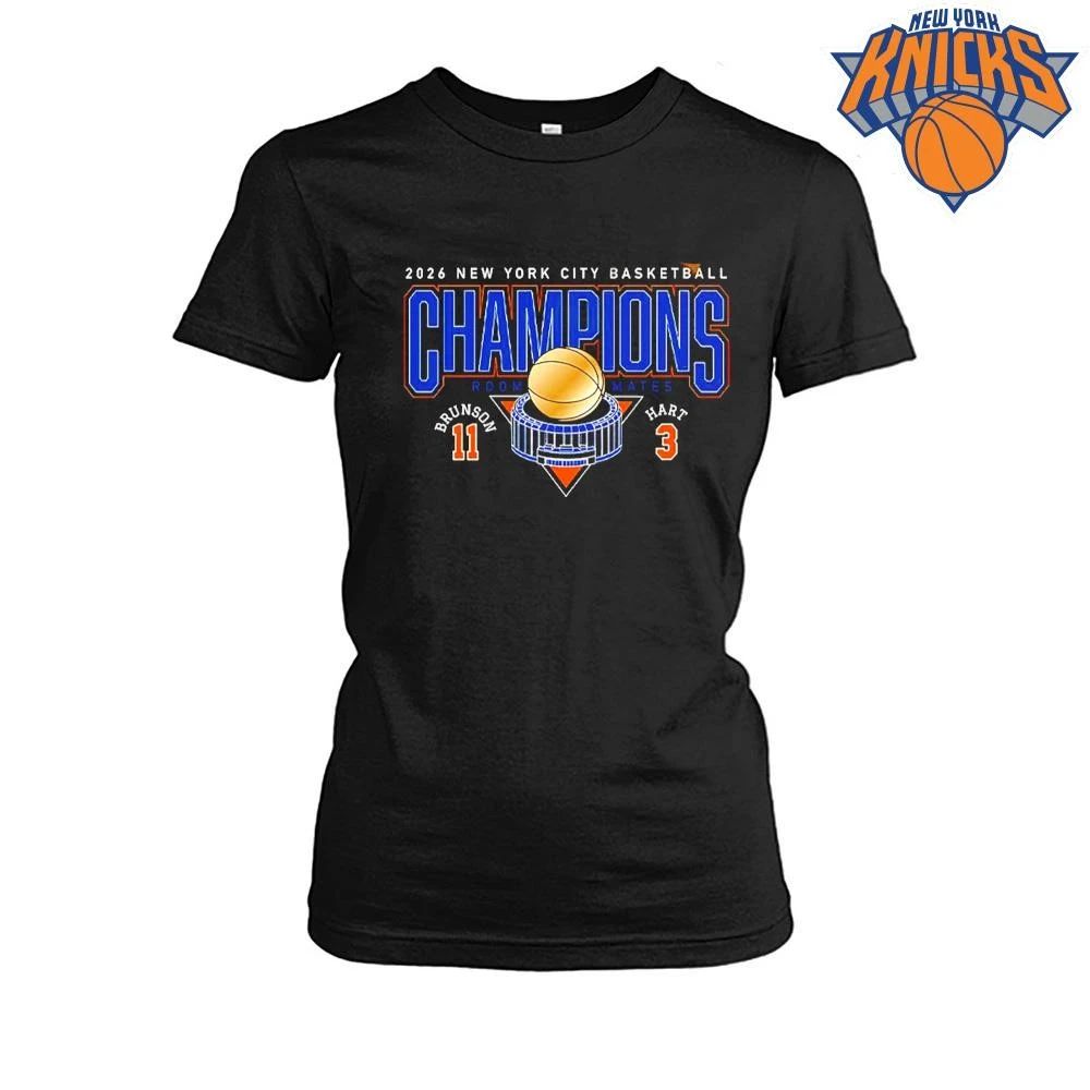 New York Knicks Champions NBA 2026 Jalen Brunson Josh Hart Roommates Basketball Shirt