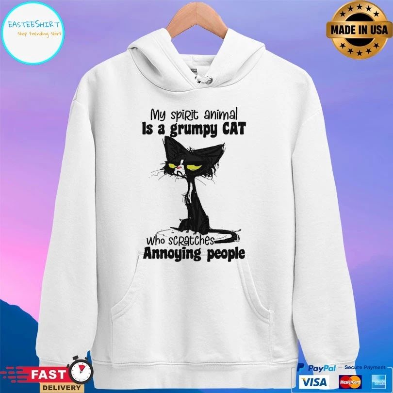 Cat My Spirit Animal Is A Grumpy Cat Who Scratches Annoying People T-shirt