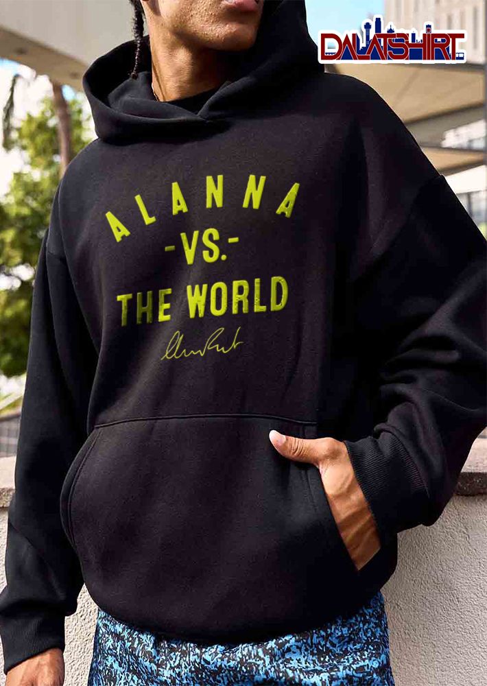 WNBA Alanna Vs The World Lime Green Lettering Cursive Signature shirt