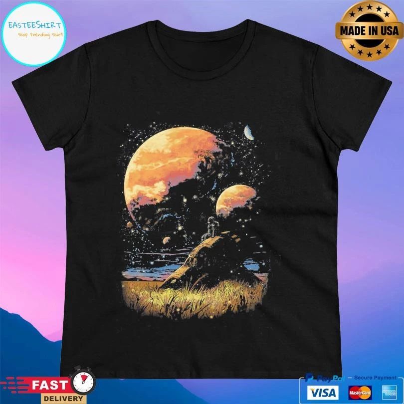 Distant Wanderer Moon T-shirts