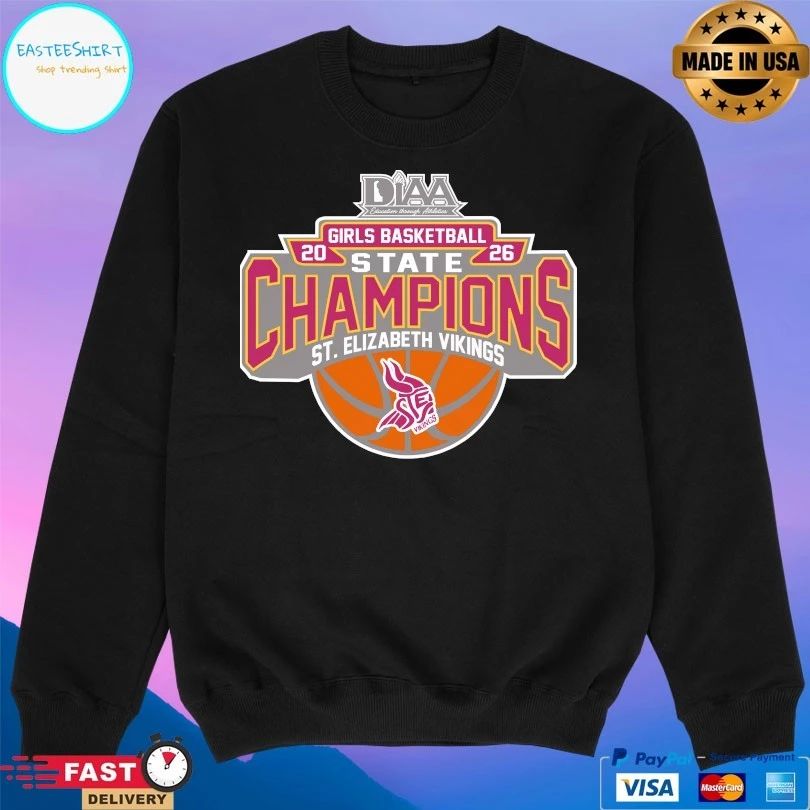 Diaa Girls Basketball 2026 State Champions St Elizabeth Vikings T-shirts