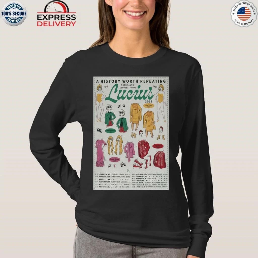 Lucius Tour 2026 A History Worth Repeating Tour Shirt