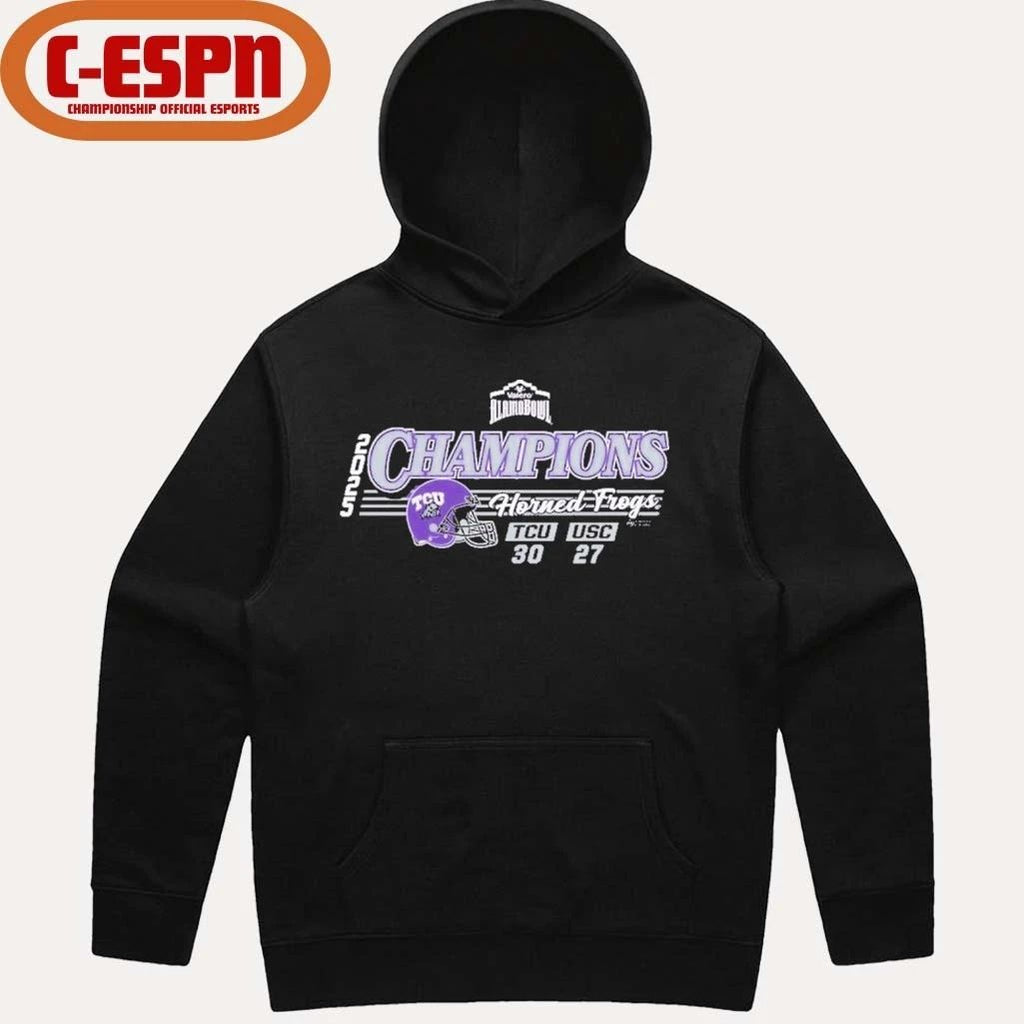TCU Horned Frogs 2025 Valero Alamo Bowl Champions Score Shirt