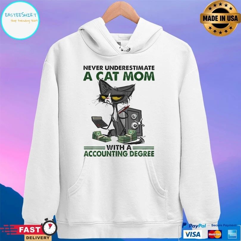 Grumpy Cat Never Underestimate A Cat Mom With A Accounting Degree T-shirt