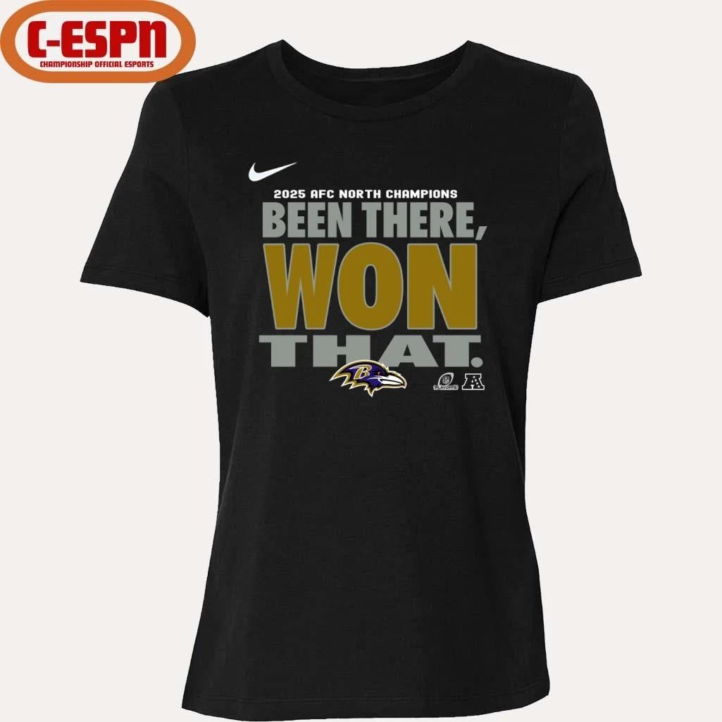 Baltimore Ravens 2025 AFC North Champions Been There, Won That T-Shirt