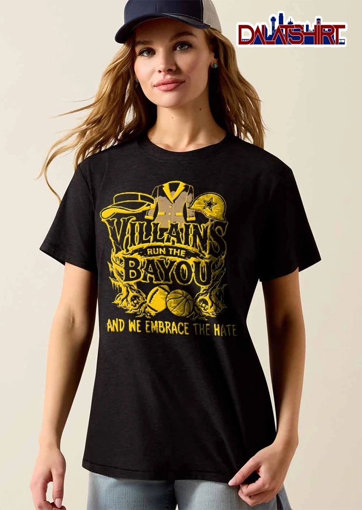 Villains Run The Bayou And We Embrace Hate Visor Suit Jacket Helmet Football Basketball Skulls shirt