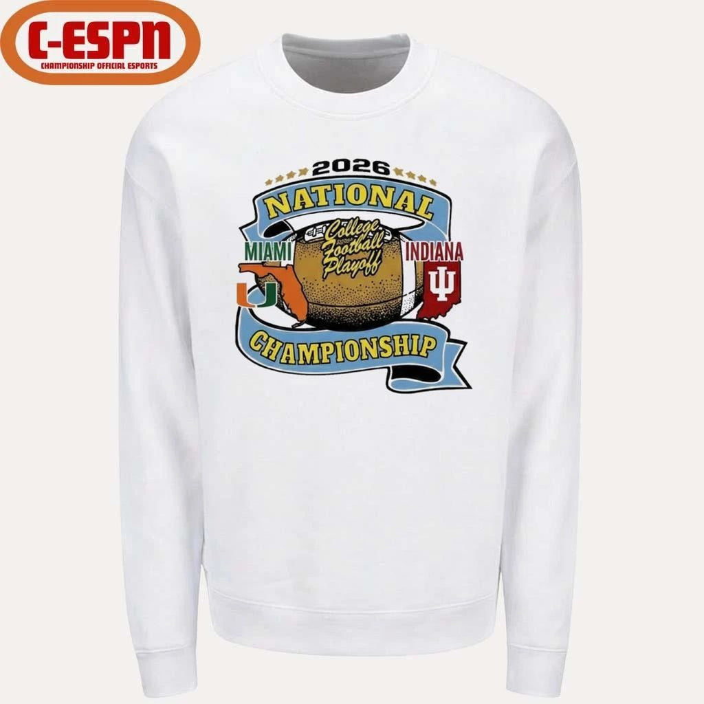 Indiana Vs Miami 2026 CFP National Championship Game January 19th T-Shirt