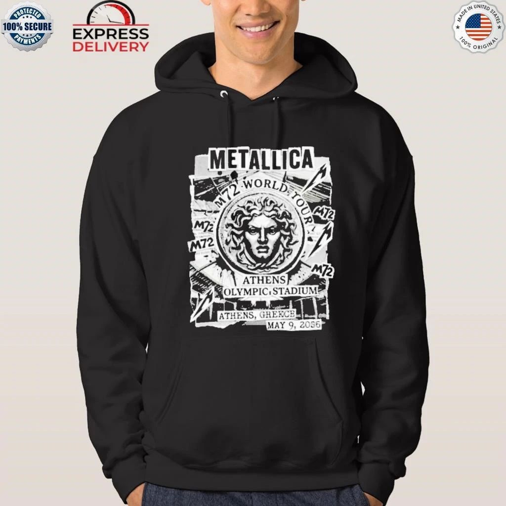 Metallica M72 Athens World Tour At Olympic Stadium Greece On May 9 2026 Shirt