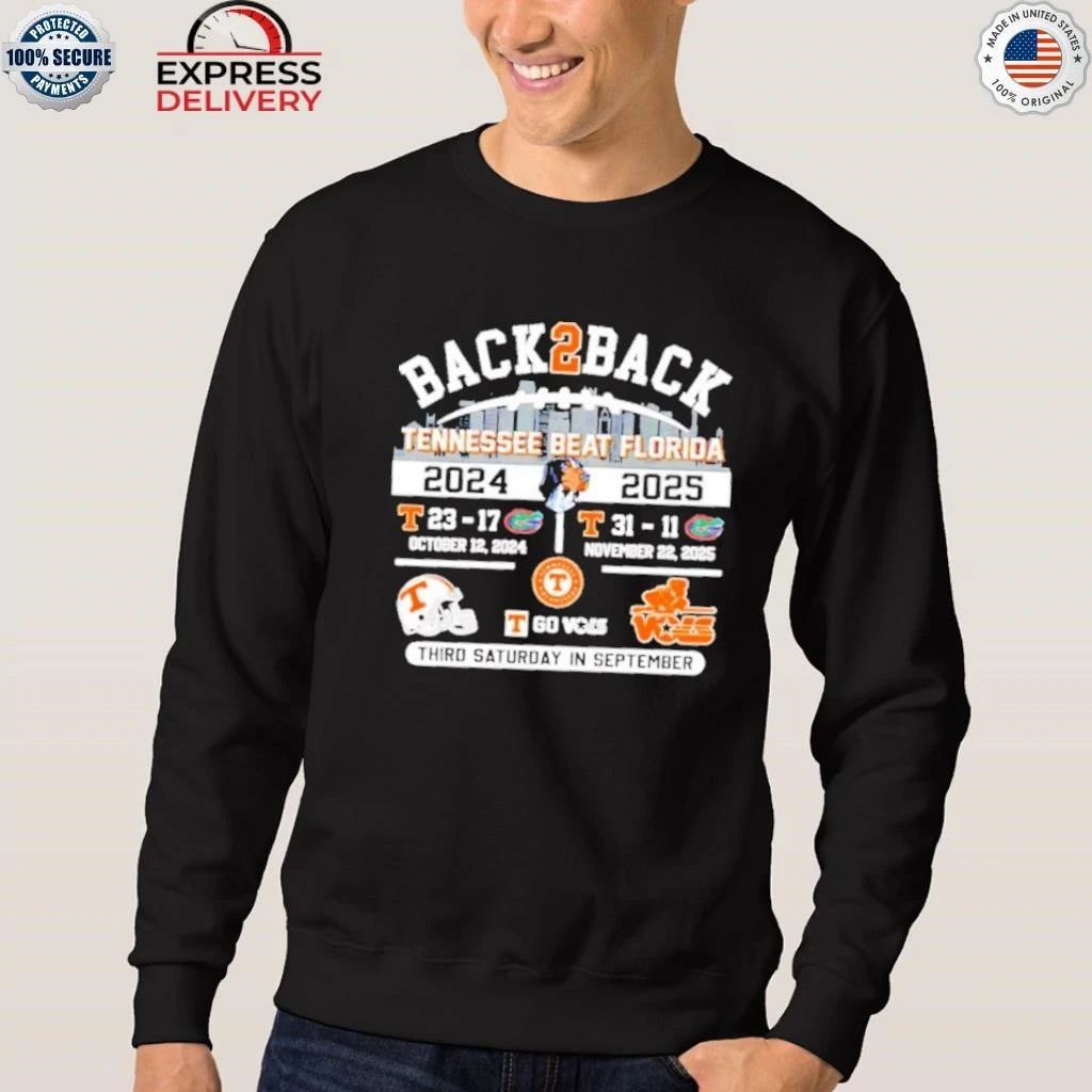 Back To Back Tennessee Beat Florida 2025 Shirt