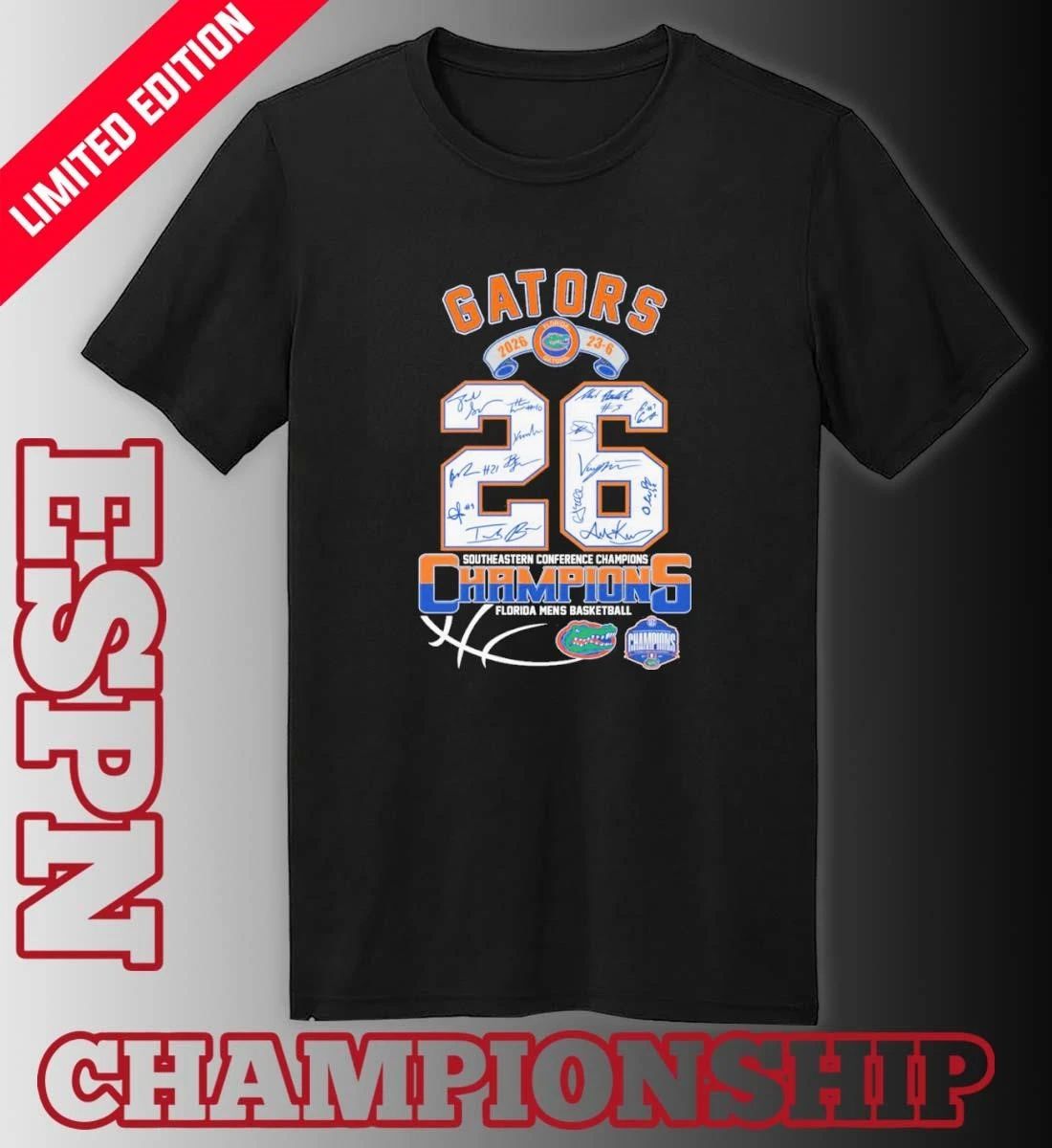 Florida Gators 2026 SEC Men’s Basketball Champions 23-6 Signatures Shirt