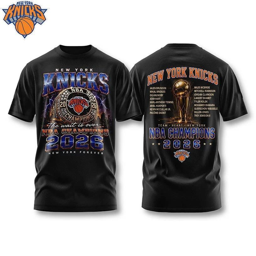 Knicks 2026 Champions Ring Two Sided Shirt