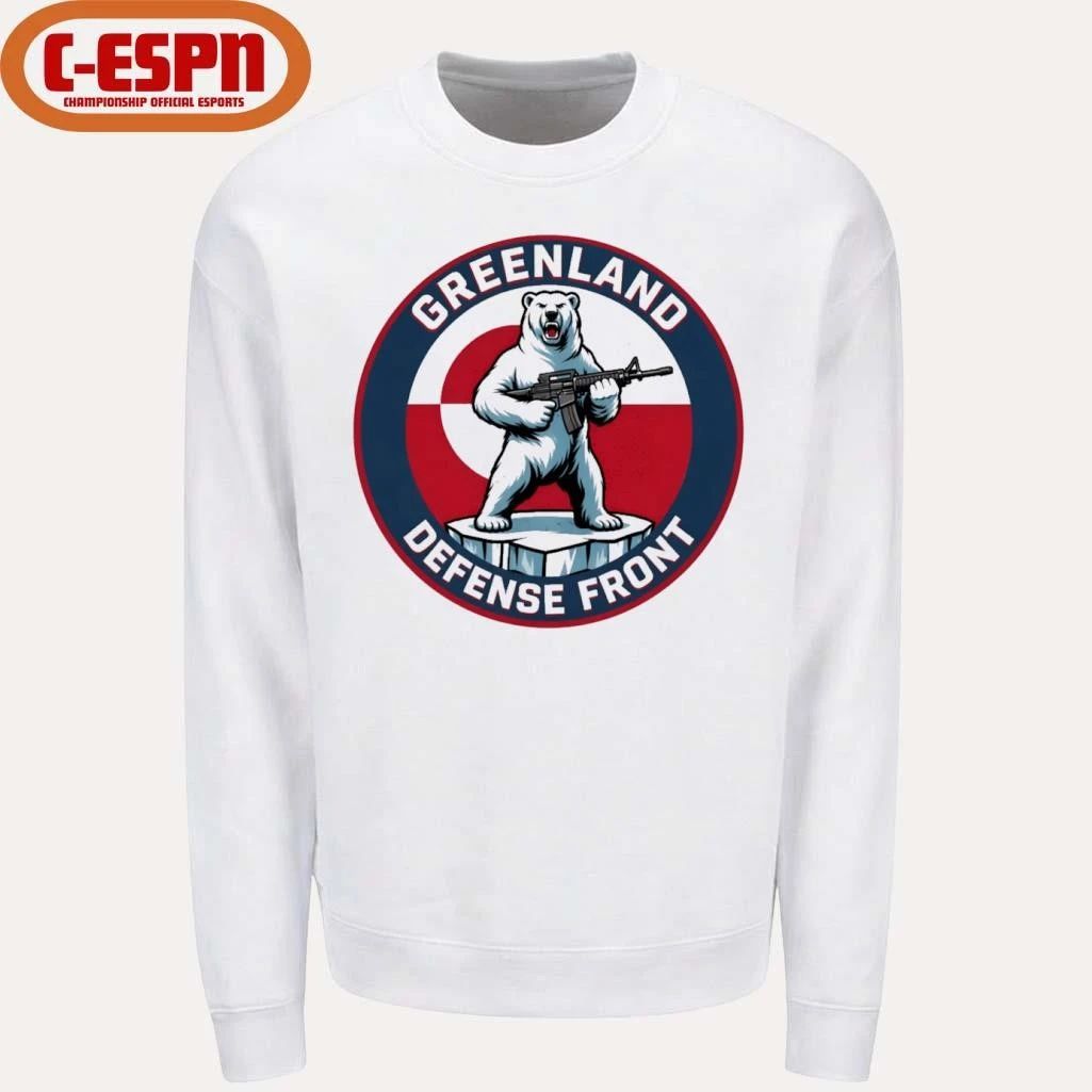 Greenland Defense Front Funny Political Polar Bear Solider T-Shirt