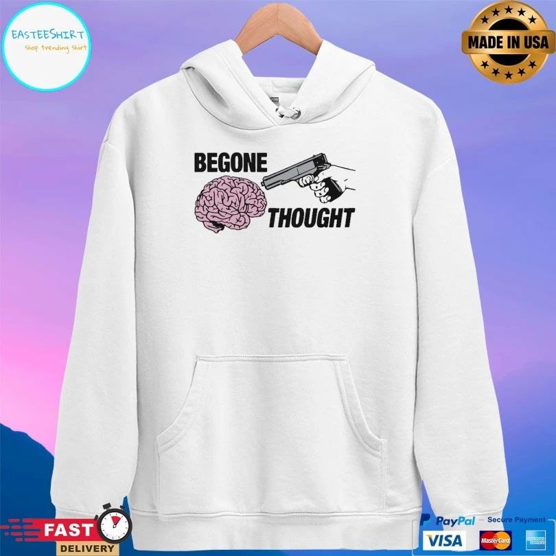 Begone Thought Brain And Gun T-shirts