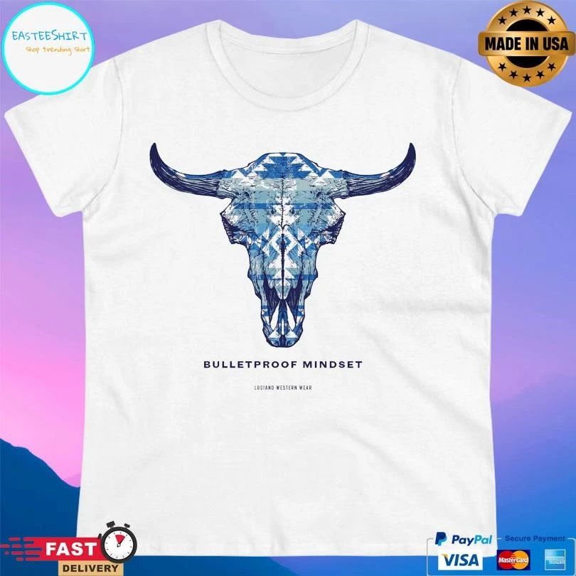 Bulletproof Mindset Luciano Western Wear Aztec Skull T-shirts