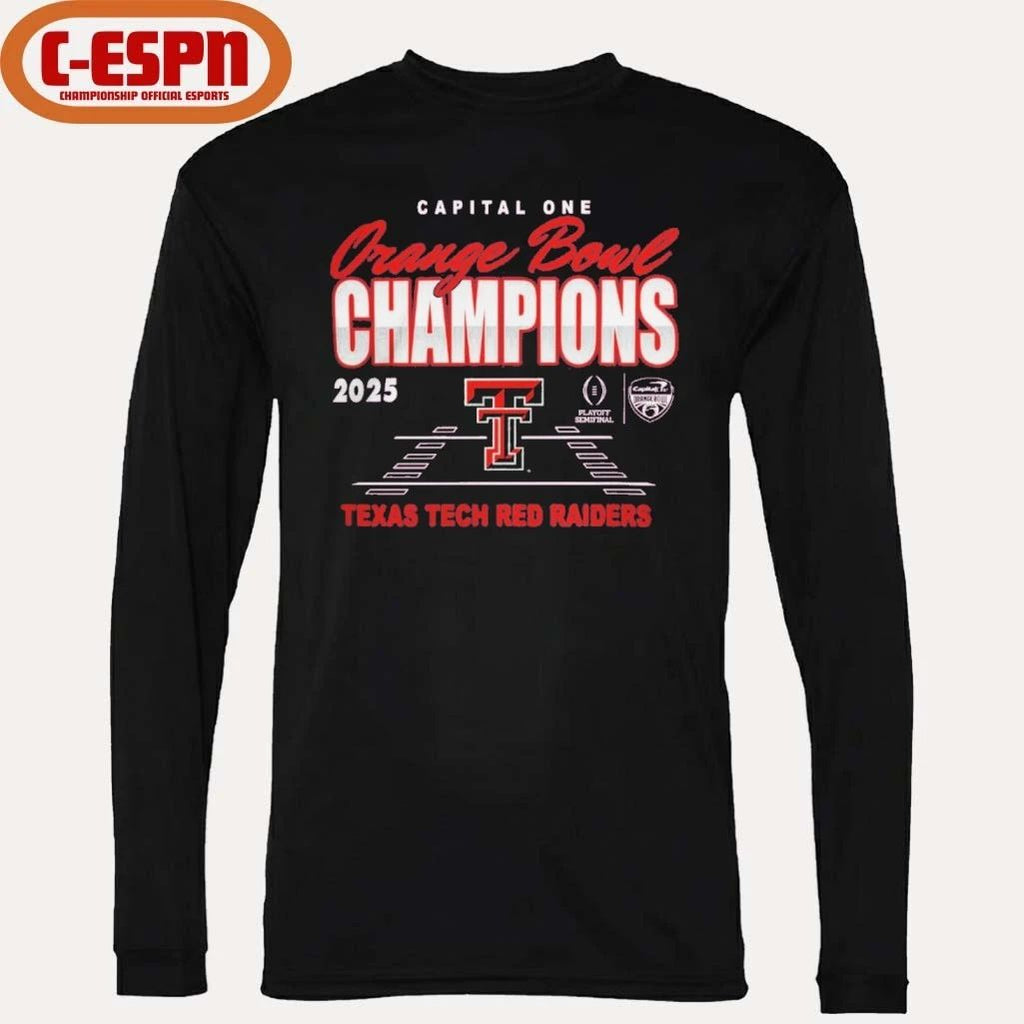 Texas Tech Red Raiders Orange Bowl Champions 2026 CFP Football Shirt