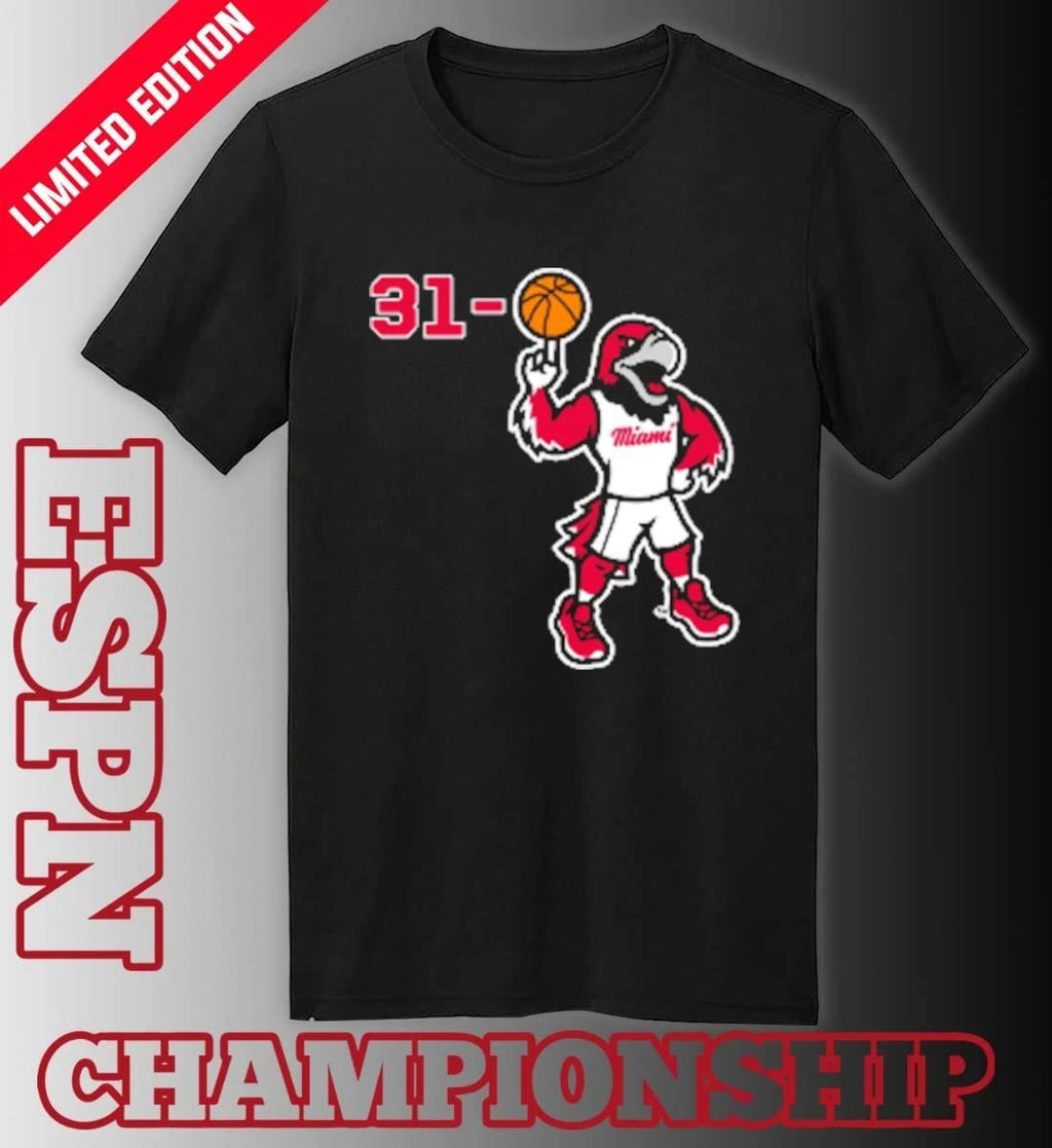 Miami RedHawks Basketball Swoop 31-0 Shirt