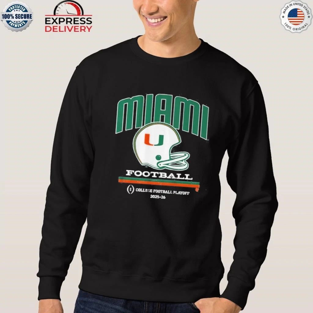 Miami Football 2025 CFP Vintage Helmet Shirt