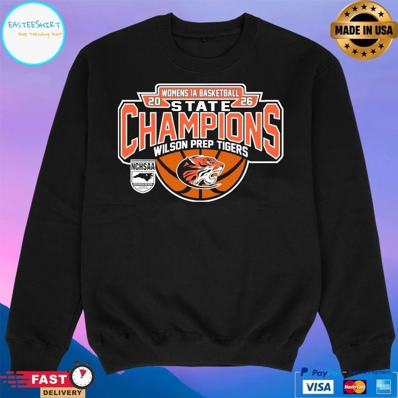 NCHSAA Women’s 1a Basketball State Champions Wilson Prep Tigers 2026 T-shirts