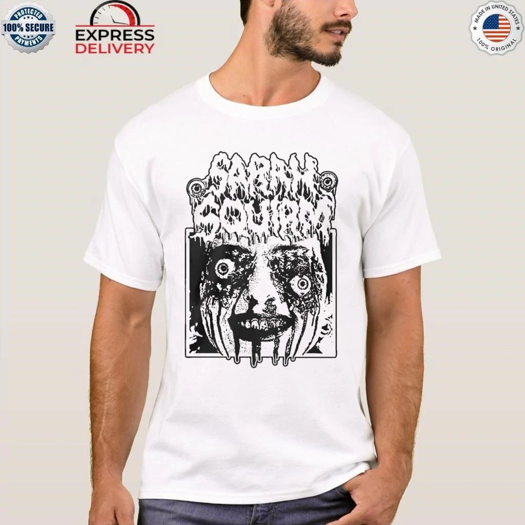 Sarah Squirm Metal Face Horror Shirt