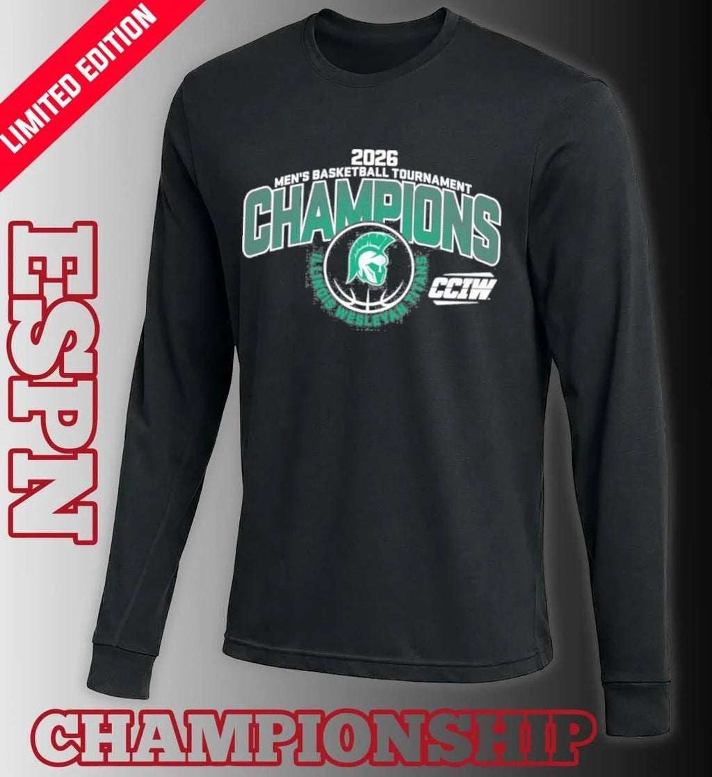 Illinois Wesleyan University Men’s Basketball 2026 CCIW Tournament Champions T-Shirt