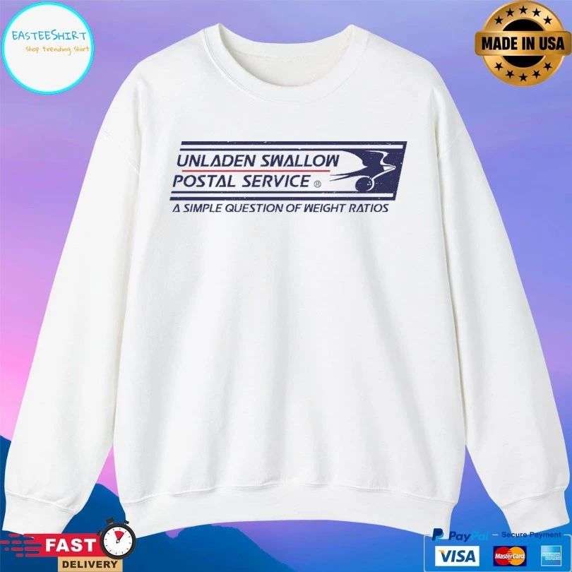 Unladen Swallow Postal Service A Simple Question Of Weight Ratios T-shirt