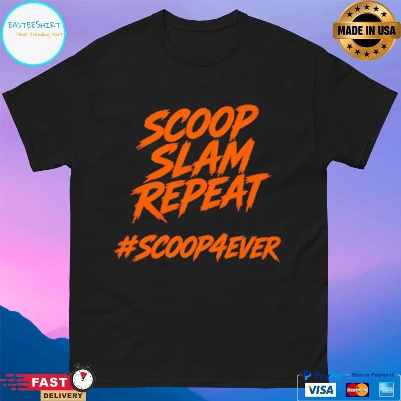 Tommy Test Orange Scoop Slam Repeat Scoop 4Ever T-shirt