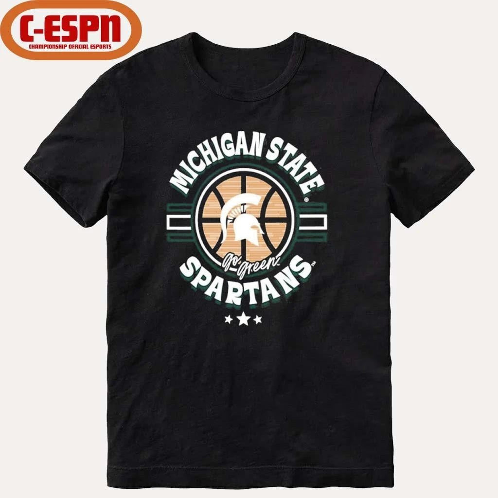 Michigan State Spartans Basketball Court Ball Shirt