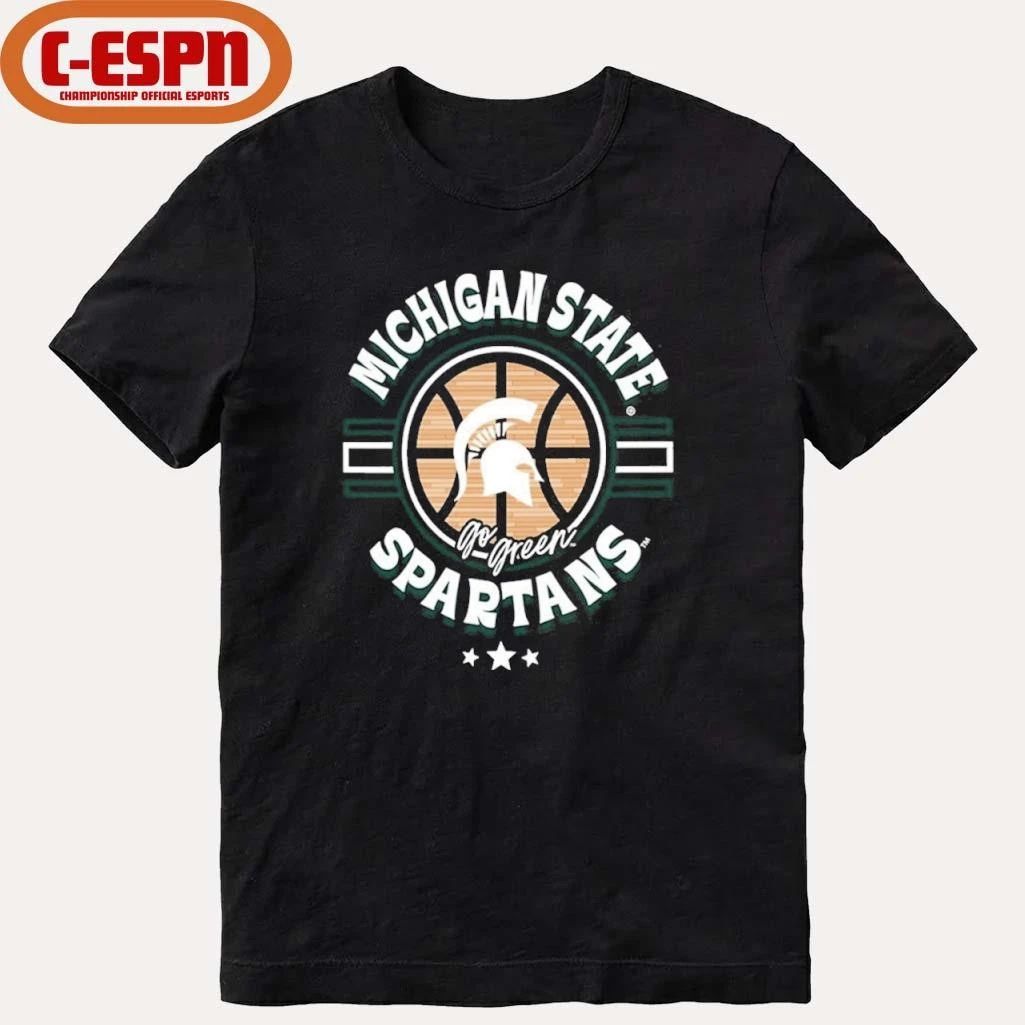 Michigan State Spartans Basketball Court Ball Shirt